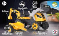 Šlapací traktor Builder Max s bagrem a vozíkem